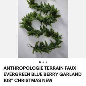 TWO - Anthropologie / Terrain Juniper Berry Garland 108” NWT Discontinued Style